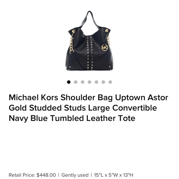 Vintage Michael Kors navy blue tote - Picture 1 of 6